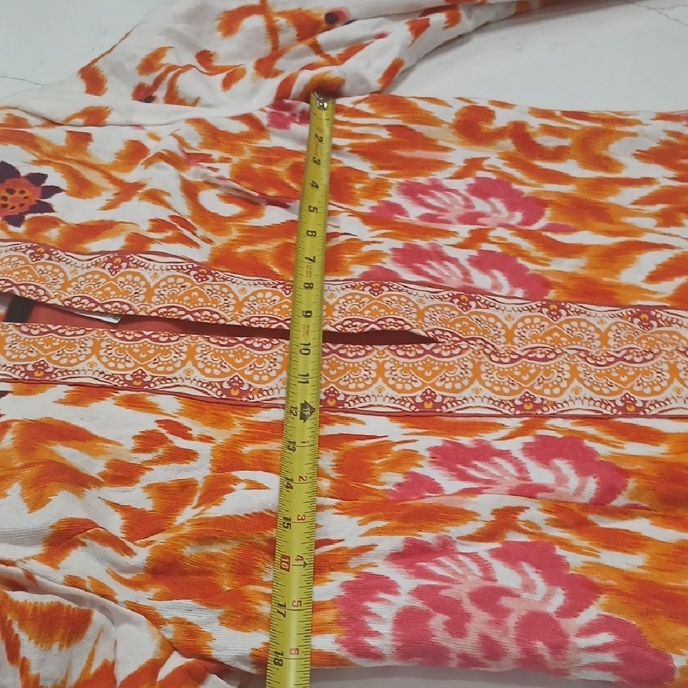 Peck & Peck Orange and Purple Floral Jacket Sz L NEW WITH TAGS - Picture 8 of 13